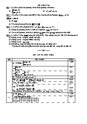 Bộ đề ôn thi học kì II môn Toán Lớp 9